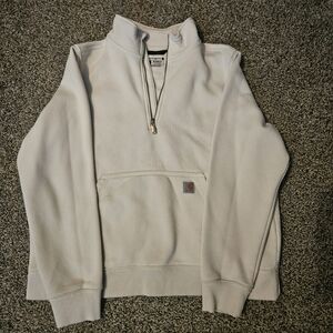 Carhartt Women's Cream Zip-Up Sweater XL